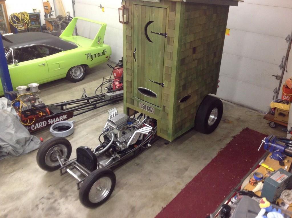 Outhouse show car ,rat rod ,hotrod ,street rod ,worlds Fastest Wooden outhouse?