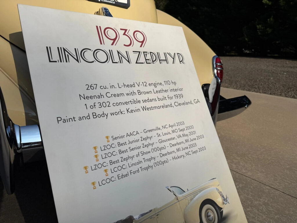 1939 Lincoln Zephyr V12 Convertible Sedan – Award Winning Frame Off Restoration