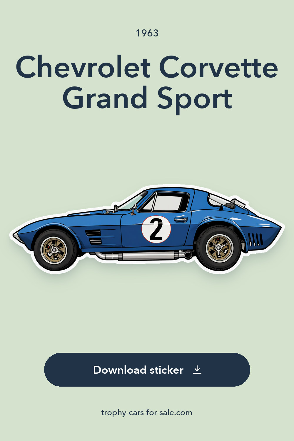 1963 Chevrolet Corvette Grand Sport sticker preview