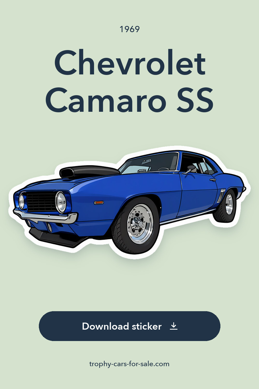 1969 Chevrolet Camaro SS sticker preview