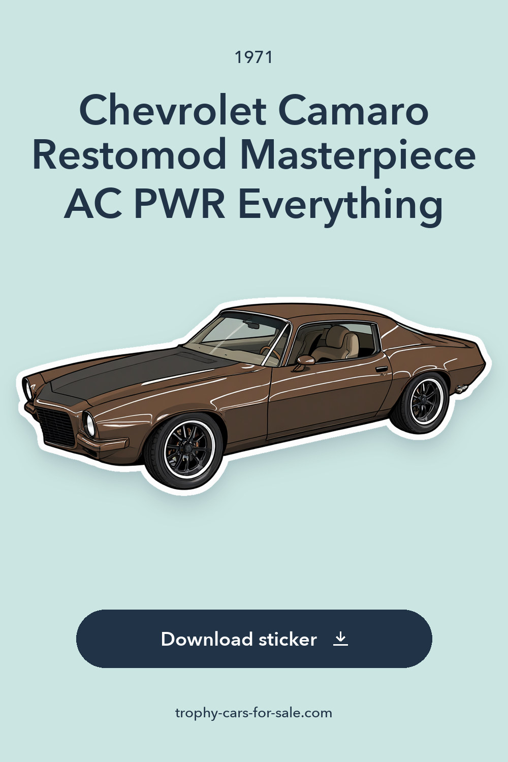 1971 Chevrolet Camaro Restomod Masterpiece AC PWR Everything sticker preview