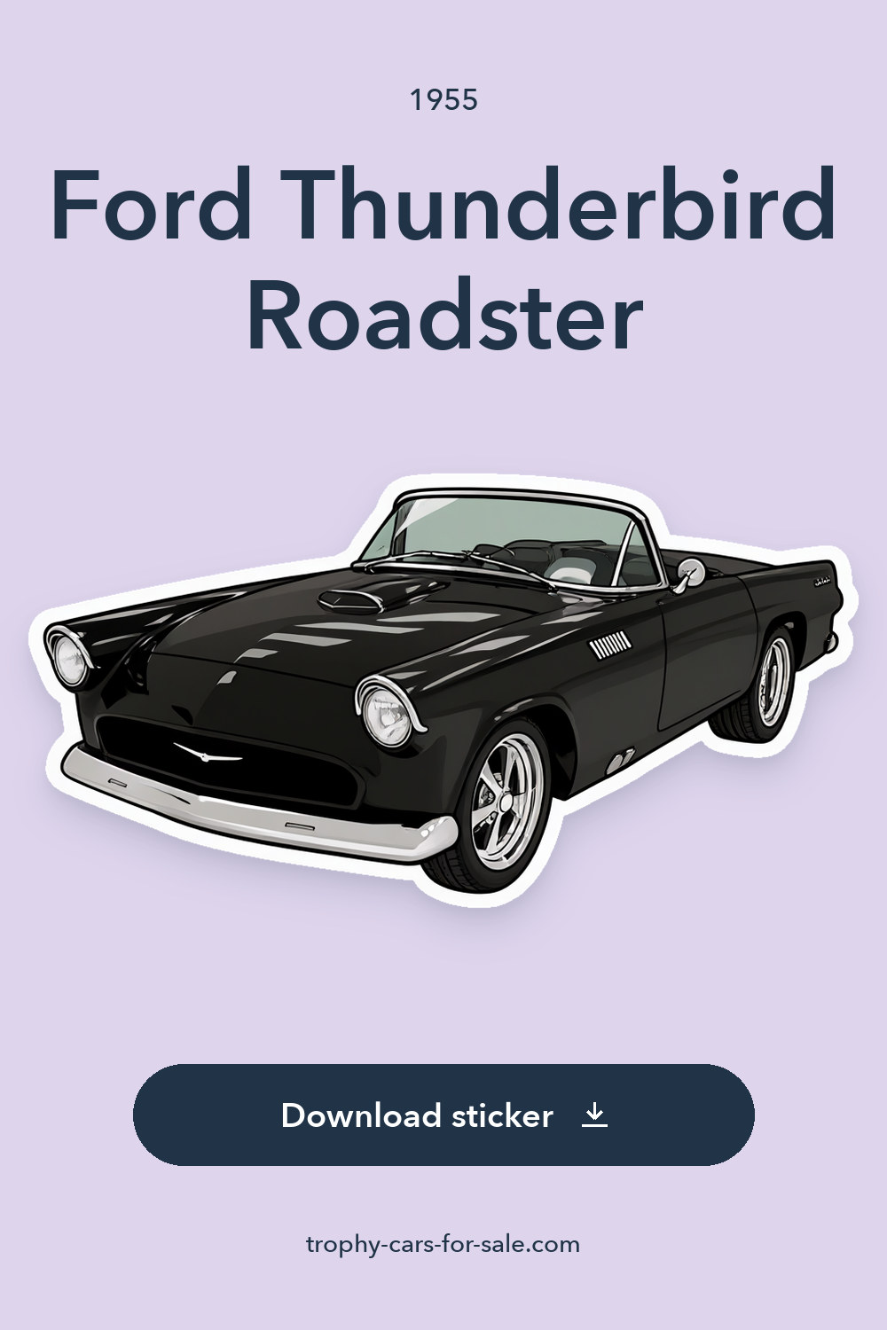 1955 Ford Thunderbird Roadster sticker preview