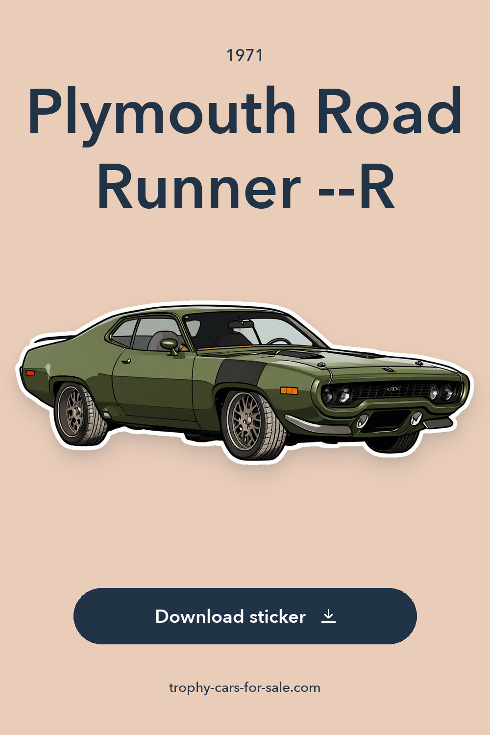 1971 Plymouth Road Runner –R sticker preview