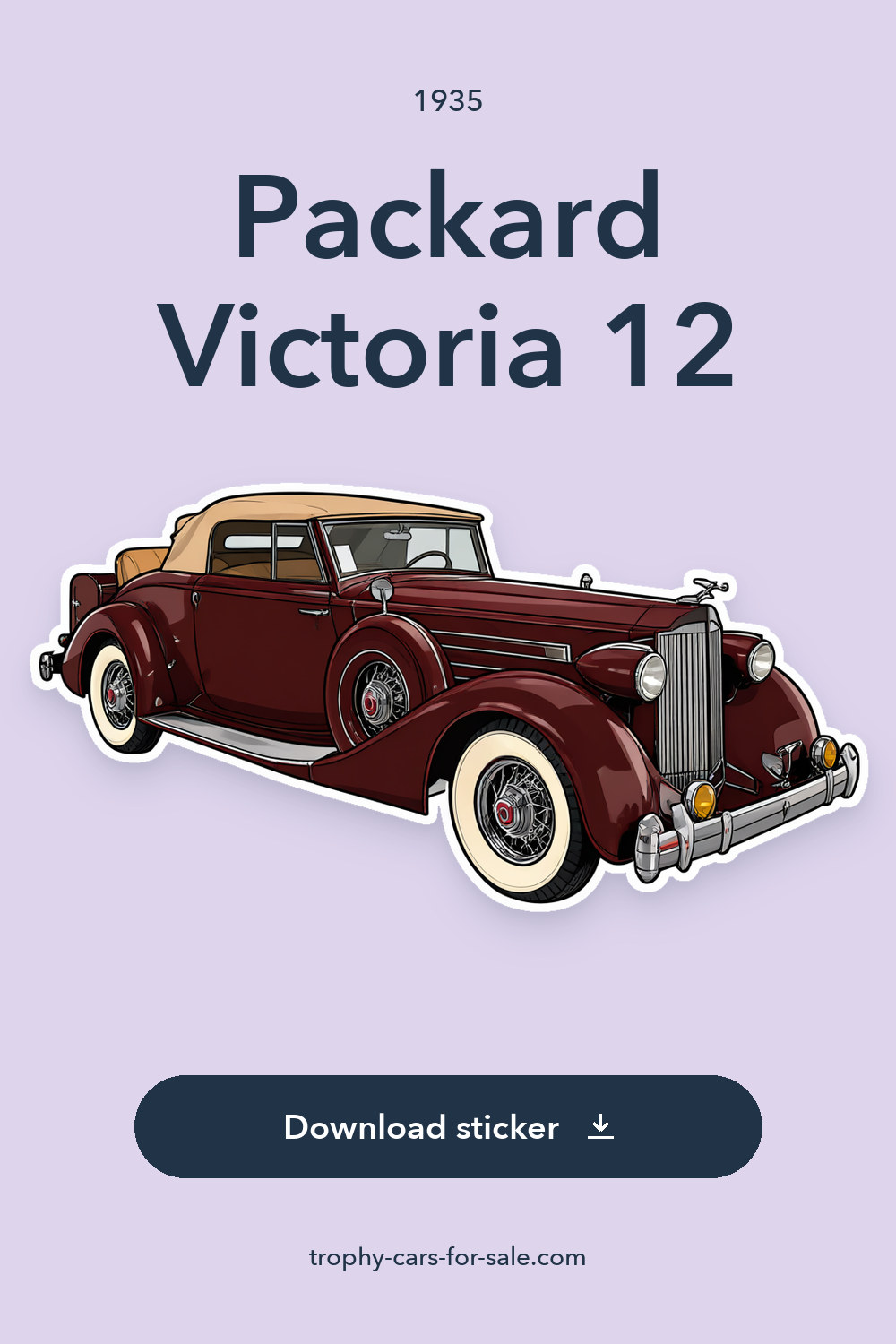 1935 Packard Victoria 12 sticker preview