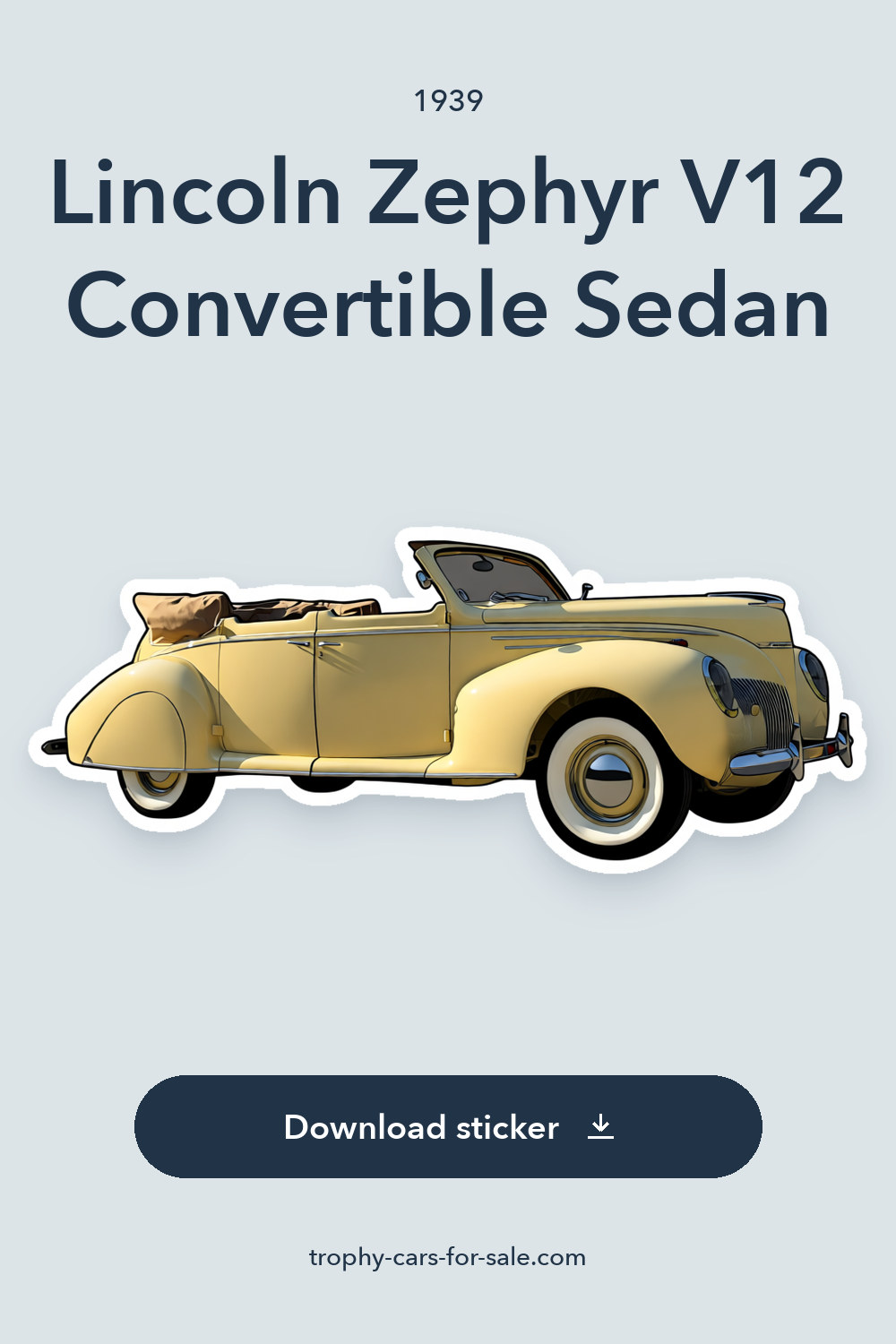 1939 Lincoln Zephyr V12 Convertible Sedan – Award Winning Frame Off Restoration sticker preview